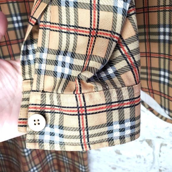 VTG NATURAL ELEMENTS 100% Silk Plaid Matching Skirt Top Tartan Preppy Norm SZ 10 - Picture 7 of 12